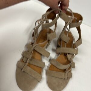 Frye Chrissy Side Ghillie Suede Sandals